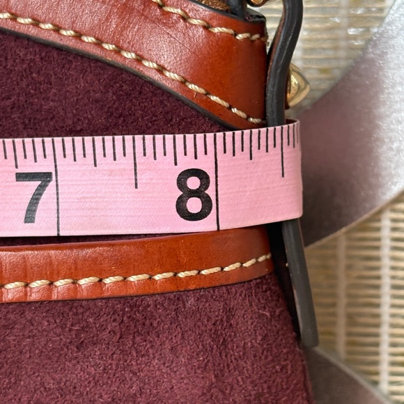 Dooney & Bourke Burgundy and Brown Crossbody Bag In Great Condition! - Picture 14 of 16